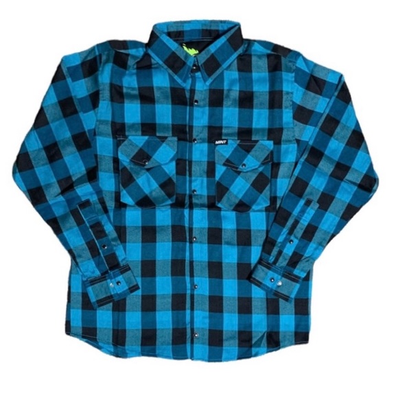 NWT Mint Speed Shop Flannel - Picture 1 of 3